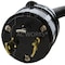 Ac Works SOOW; Cold Weather Extension Cord, 8 AWG, Indoor/Outdoor, 8/3, 1 Outlets, L5-30R, Black, L5-30P SDL530PR-100 - alternate 3